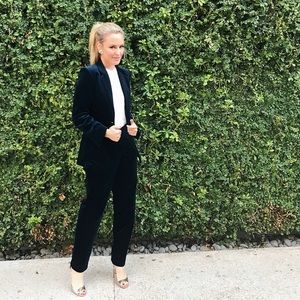 Decadent velvet Theory pant suit